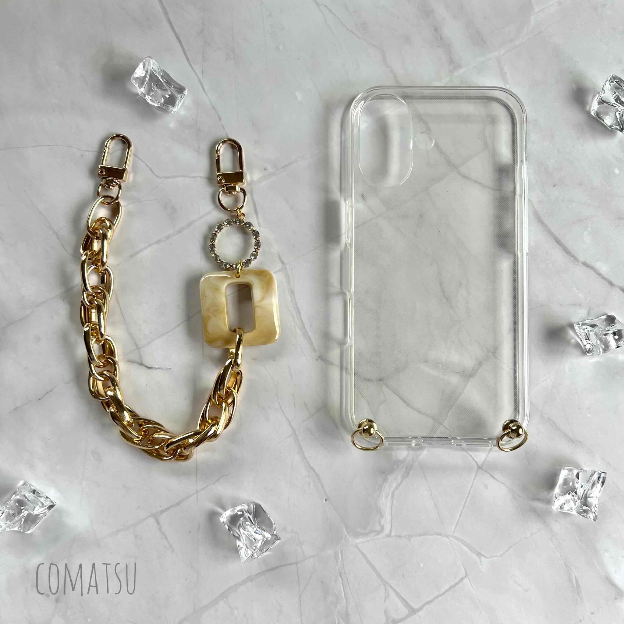 Classic×Coolチェーン ハンドストラップ付きスマホケース 落下防止スマホストラップ スマホカバー | 6枚目